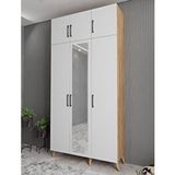 Zerka Concept Açelya Çam Beyaz 120 cm M5 Portmanto