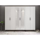 Zerka Concept Açelya Füme Beyaz 208 cm M6 Portmanto
