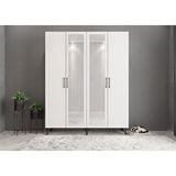 Zerka Concept Açelya Füme Beyaz M2 160 cm Portmanto