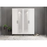 Zerka Concept Açelya Füme Beyaz M2 180 cm Portmanto