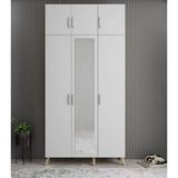 Zerka Concept Açelya Meşe Beyaz 135 cm M5 Portmanto