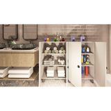 Zerka Concept Atlas Çok Amaçlı Mutfak Banyo Ayakkabılık Dolabı 137 cm - Beyaz