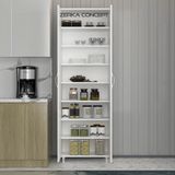 Zerka Concept Bern Mdf 6 Raflı Çok Amaçlı Mutfak Banyo Ayakkabılık Dolabı - 60 cm - Beyaz