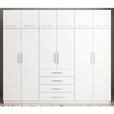 Zerka Concept Biray 12 Kapaklı Beyaz 208 cm Gardrop