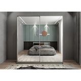 Zerka Concept Bodrum Sürgü Kapaklı Füme 160 cm Gardrop