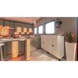 Zerka Concept Cervus Çok Amaçlı Mutfak Banyo Ayakkabılık Dolabı 120 cm - Beyaz