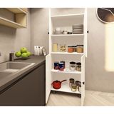 Zerka Concept Evora Mdf 4 Raflı Çok Amaçlı Mutfak Banyo Ayakkabılık Dolabı 50CM - Beyaz