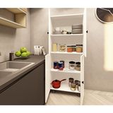 Zerka Concept Evora Mdf 4 Raflı Çok Amaçlı Mutfak Banyo Ayakkabılık Dolap 60CM - Beyaz