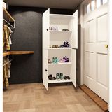 Zerka Concept Faro Mdf 4 Raflı Çok Amaçlı Mutfak Banyo Ayakkabılık Dolap 70 cm - Beyaz
