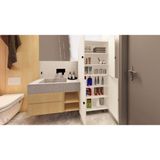 Zerka Concept Firan Mdf 6 Raflı Çok Amaçlı Mutfak Banyo Ayakkabılık Dolabı 60 cm - Beyaz
