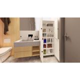 Zerka Concept Firan Mdf 6 Raflı Çok Amaçlı Mutfak Banyo Ayakkabılık Dolabı 70cm