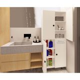 Zerka Concept Gris %100 Mdf 6 Raflı Çok Amaçlı Mutfak Banyo Ayakkabılık Dolab - 60 CM