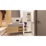 Zerka Concept Gris Mdf 6 Raflı Çok Amaçlı Mutfak Banyo Ayakkabılık Dolabı 70 cm - Beyaz
