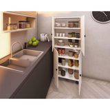 Zerka Concept Lavins Tamamı Mdf 6 Raflı Çok Amaçlı Mutfak Banyo Ayakkabılık Dolabı - 50 Cm