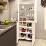 Zerka Concept Lier Mdf 6 Raflı Çok Amaçlı Mutfak Banyo Ayakkabılık Dolabı 70 Cm