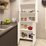 Zerka Concept Lier Tamamı Mdf 6 Raflı Çok Amaçlı Mutfak Banyo Ayakkabılık Dolabı 50 Cm