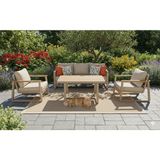 Zerka Concept Likya Alüminyum Oturma Grubu Bahçe Balkon Koltuk Takımı 3+1+1+Masa