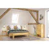 Zerka Concept Lotus Ithal Ladin Masif Ahşap Karyola 120x200