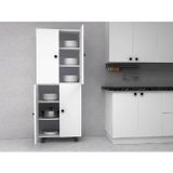 Zerka Concept Mdf 6 Raflı Çok Amaçlı Mutfak Banyo Ayakkabılık Dolabı 50 Cm