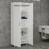 Zerka Concept Minto Mdf 4 Raflı Çok Amaçlı Mutfak Banyo Ayakkabılık Dolap 70 cm - Beyaz