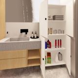 Zerka Concept Minto Mdf 4 Raflı Çok Amaçlı Mutfak Banyo Ayakkabılık Dolap 70cm