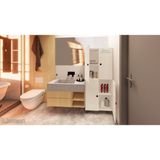 Zerka Concept Mut Mdf 4 Raflı Çok Amaçlı Mutfak Banyo Ayakkabılık Dolap 60CM - Beyaz