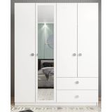 Zerka Concept Point 4 Kapaklı Beyaz Gardırop Dolap