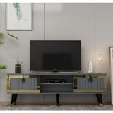 Zerka Concept Sandro Antrasit-Altın Tv Ünitesi
