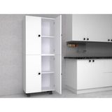 Zerka Concept Sarvel Mdf 4 Raflı Çok Amaçlı Mutfak Banyo Ayakkabılık Dolap 50CM - Beyaz