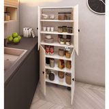 Zerka Concept Simla Çok Amaçlı Mutfak Banyo Ayakkabılık Dolabı 180 cm 6 Bölmeli - Beyaz