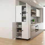 Zerka Concept Venüs Tamamı Mdf 6 Raflı Çok Amaçlı Mutfak Banyo Ayakkabılık Dolabı 50 cm