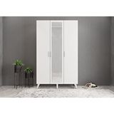 ZerkaConcept Açelya Portmanto Vestiyer Ayakkabılık Beyaz M4 105cm Montaj Dahil