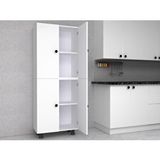 ZerkaConcept Alva Tamamı Mdf 4 Raflı Çok Amaçlı Mutfak Banyo Ayakkabılık Dolabı 70 Cm Beyaz