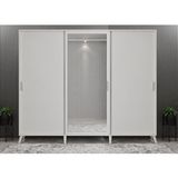 ZerkaConcept Beyzade Sürgülü Portmanto Vestiyer Beyaz 240 Cm