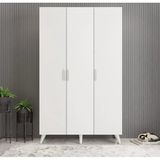ZerkaConcept Duke 3 Kapaklı Ayakkabılık Beyaz 105 Cm M1