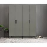 ZerkaConcept Duke 4 Kapaklı Ayakkabılık Füme 180 Cm M2