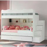 Zerkaconcept Grey Mdf Çelik Profilli Yavrulu Ranza Beyaz M1...