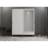 Zerkaconcept İmaj Sürgülü Portmanto Vestiyer Ceviz Beyaz - Montaj Dahil 140 Cm