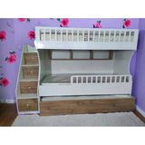 Zerkaconcept Lugo Tamamı Mdf Lake Boyalı Yavrulu 3Lü Ranza Cb