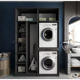 Zerkaconcept Megan Çamaşır Ve Kurutma Makinesi Dolabı Banyo Dolabı Füme Füme