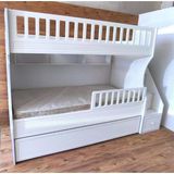 Zerkaconcept Midas Mdf Panjur Model Lake Boyalı Yavrulu 3 Lü Ranza Beyaz Monta