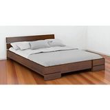 ZerkaConcept Nepal Ahşap Çam Masif Ahşap Karyola 120x200 Ceviz
