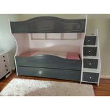 Zerkaconcept Nice Tamamı Mdf Lake Boyalı Yavrulu 3 Lü Ranza Ab