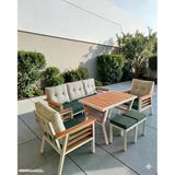 Zerkaconcept Olivia Metal Bahçe Balkon Teras Koltuk Takımı 3+1+1+Masa+2 Adet Puf Çok Renkli