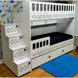 Zerkaconcept Pretty Mdf Çelik Profilli Yavrulu Ranza Beyaz M1