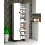zerkaconcept Ural 8 Raflı Çok Amaçlı Mutfak Banyo Ayakkabılık Dolabı 70 Cm