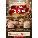 Zerneva 4'lü Kokulu Mum Seti - Avantajlı Paket (Çilek-Çikolata-Kahve-Vanilya) - Beyaz