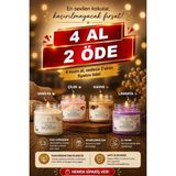 Zerneva 4'lü Kokulu Mum Seti - Avantajlı Paket (Vanilya-Çilek-Kahve-Lavanta) - Beyaz