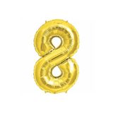 ZERO LAND - 16 Inç 8 Rakamı Folyo Balon Gold 40 Cm 181079