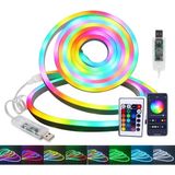 Zero Land Depomix Akıllı Rgb LED Neon Şerit Işık 3m USB Bağlantılı Uzaktan Kumanda ve Mobil Uygulama - 6 cm